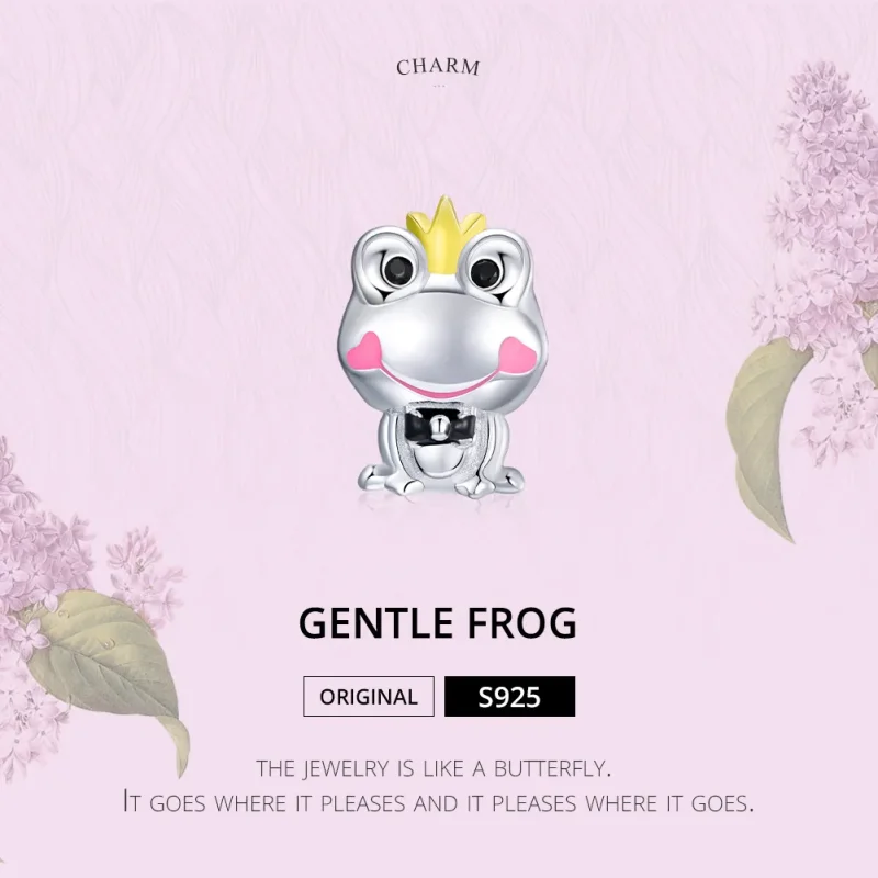 (image for) Pandora Style Two Tone Gentle Frog Charm - SCC1769 - View 6