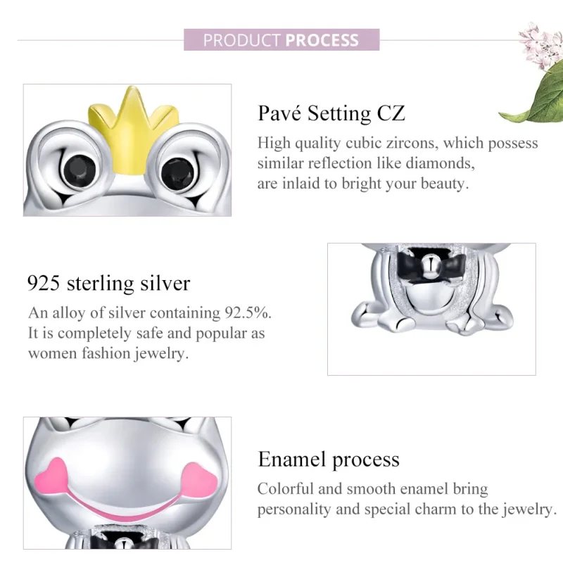 (image for) Pandora Style Two Tone Gentle Frog Charm - SCC1769 - View 8