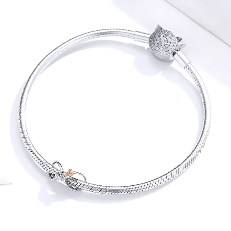 (image for) Pandora Style Two Tone Infinite Love Charm - SCC1463 - View 3