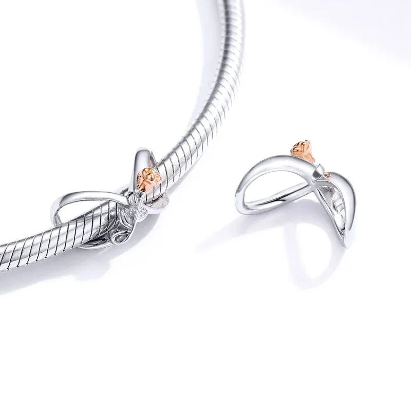 (image for) Pandora Style Two Tone Infinite Love Charm - SCC1463 - View 4