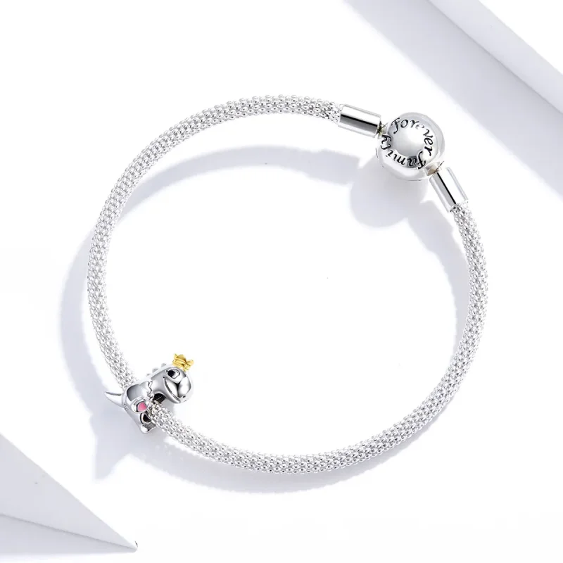(image for) Pandora Style Two Tone Little Dinosaur Charm - SCC1674 - View 3