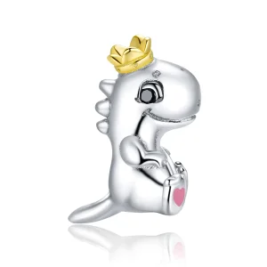 (image for) Pandora Style Two Tone Little Dinosaur Charm - SCC1674