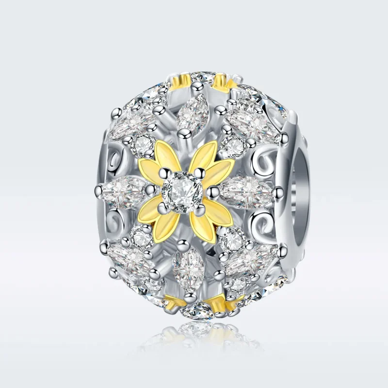 (image for) Pandora Style Two Tone Shining Life Charm - SCC1333 - View 5