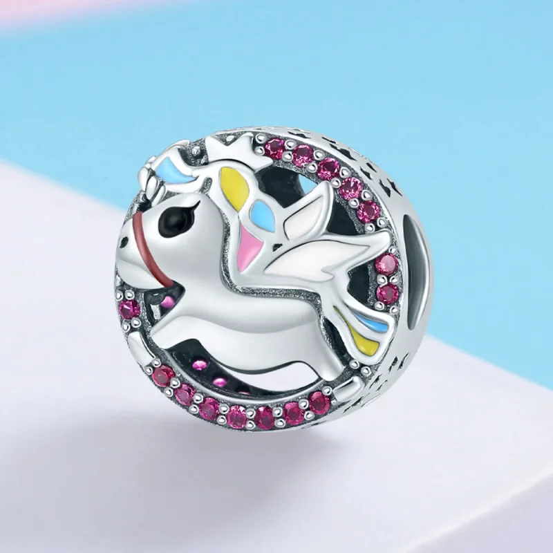 (image for) Pandora Style Unicorn Memory Charm - SCC848 - View 2