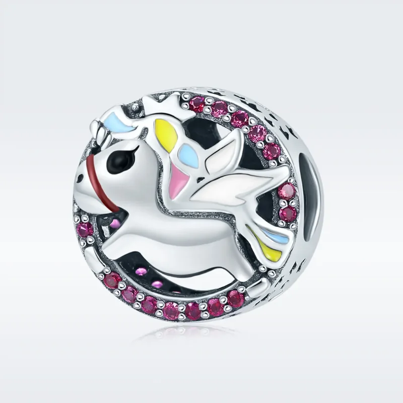 (image for) Pandora Style Unicorn Memory Charm - SCC848 - View 3