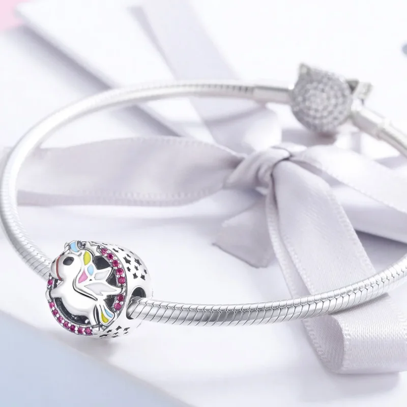 (image for) Pandora Style Unicorn Memory Charm - SCC848 - View 4