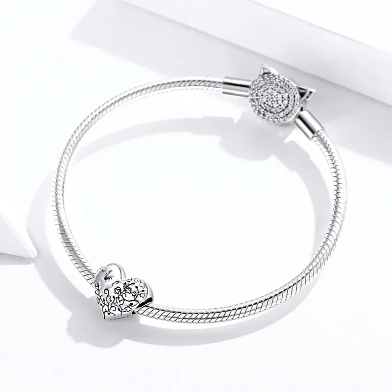 (image for) Pandora Style Vine Butterfly Charm - SCC1603 - View 3