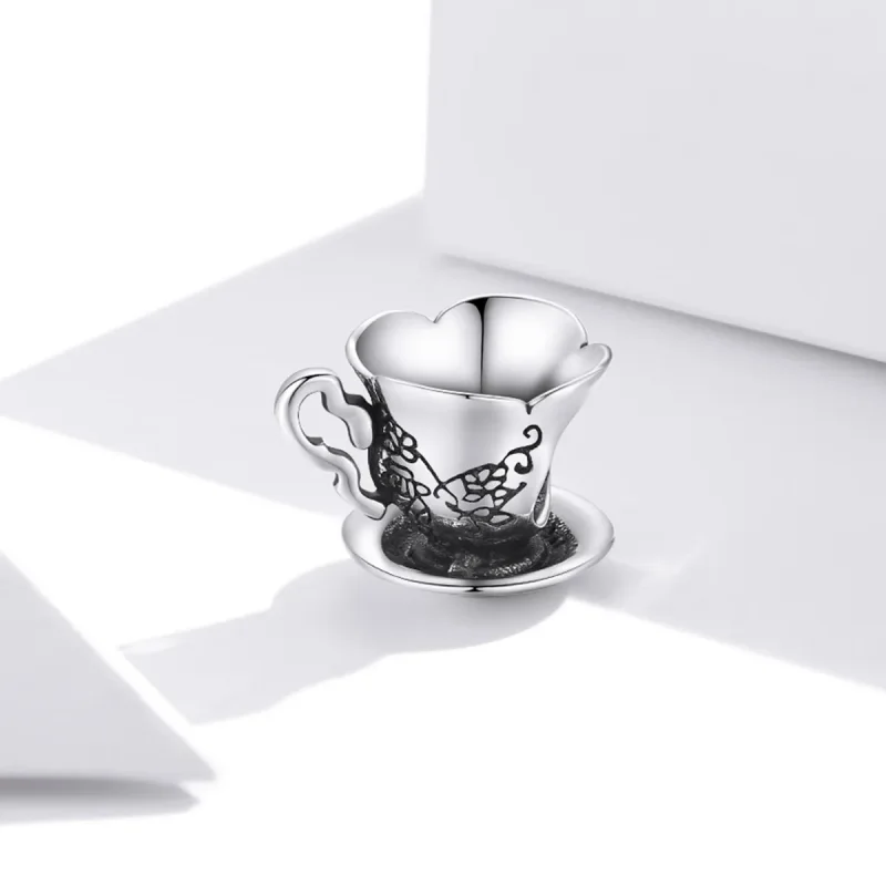 (image for) Pandora Style Vintage Teacup Charm - SCC1899 - View 2