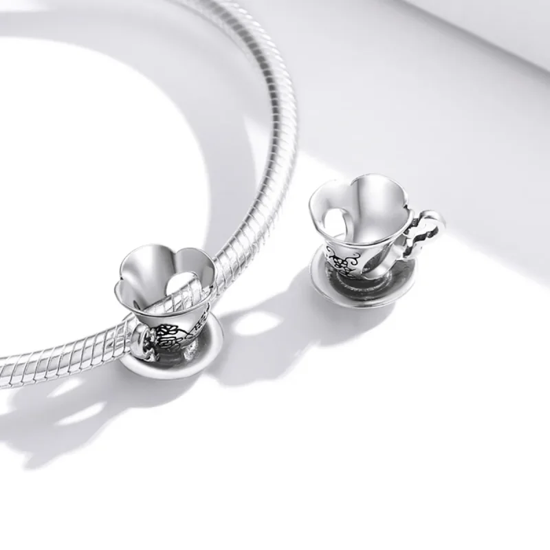 (image for) Pandora Style Vintage Teacup Charm - SCC1899 - View 4