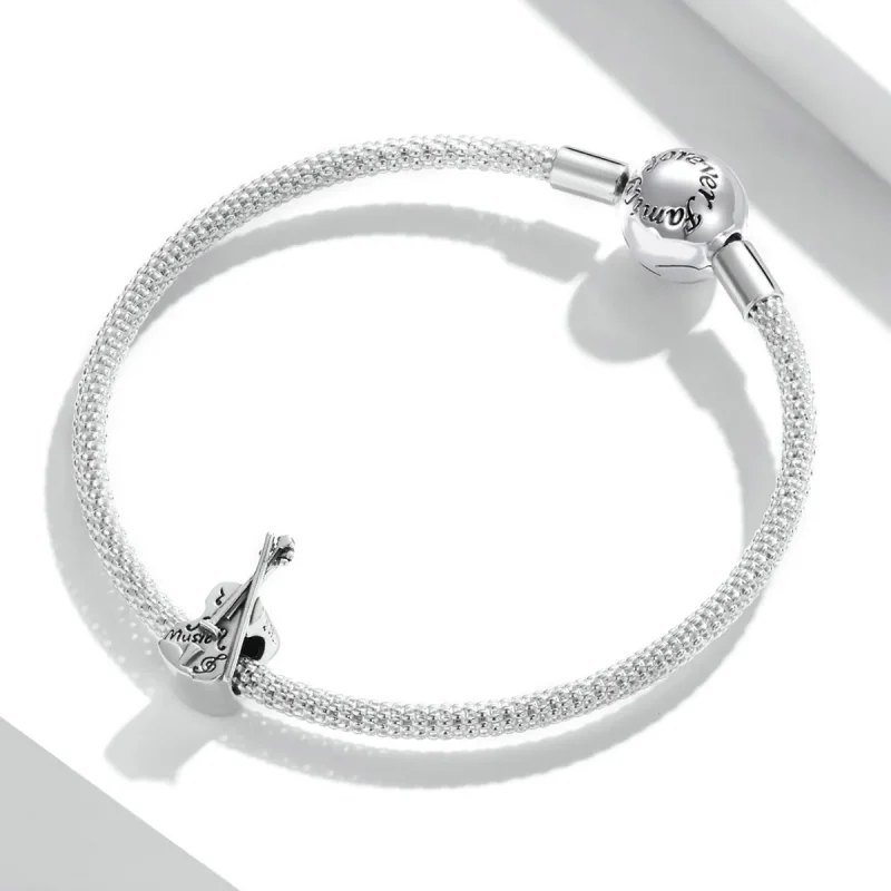 (image for) Pandora Style Vintage Violin Charm - SCC2077 - View 3
