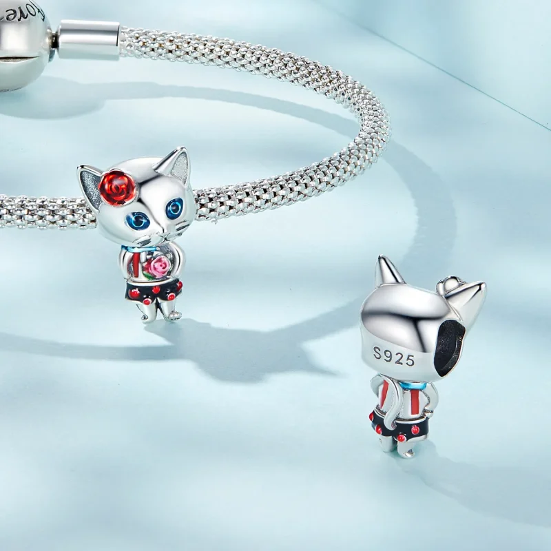 (image for) Pandora Style Weird Cat Charm - SCC2377 - View 4