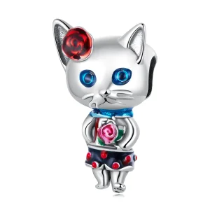 (image for) Pandora Style Weird Cat Charm - SCC2377