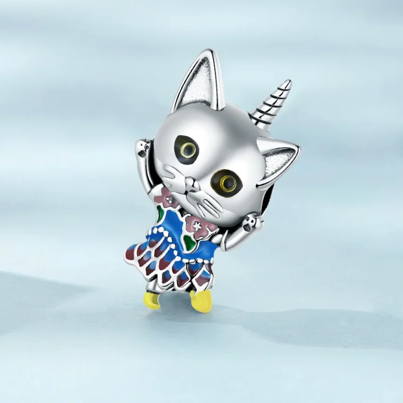 (image for) Pandora Style Weird Cat Charm - SCC2378 - View 2