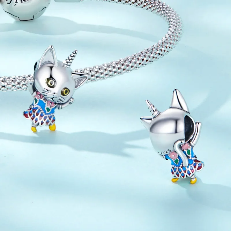 (image for) Pandora Style Weird Cat Charm - SCC2378 - View 4