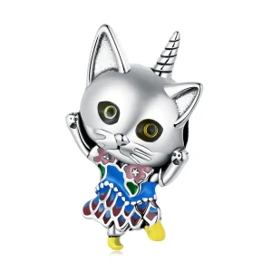 (image for) Pandora Style Weird Cat Charm - SCC2378
