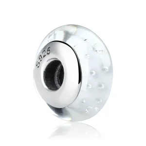 (image for) Pandora Style White Murano Glass Charm - SCZ002