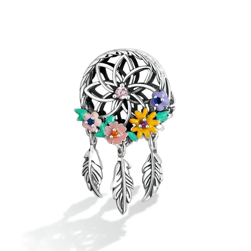 (image for) Pandora Style Wreath Dream Catcher Charm - BSC589 - View 2