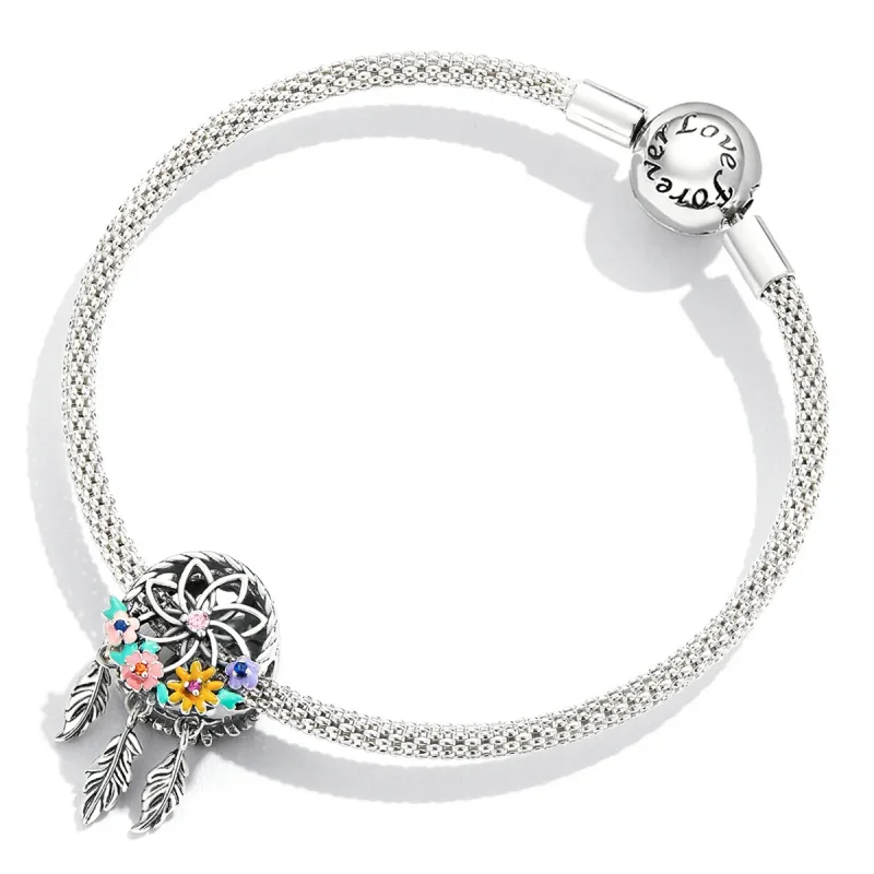 (image for) Pandora Style Wreath Dream Catcher Charm - BSC589 - View 4