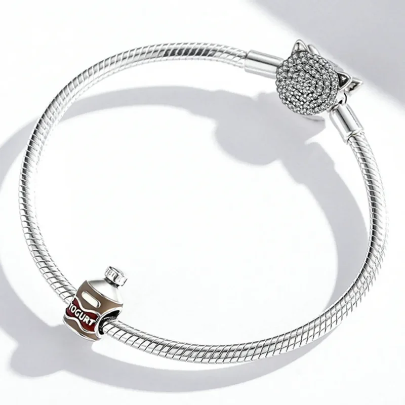 (image for) Pandora Style Yogurt Bottle Charm - SCC1967 - View 3