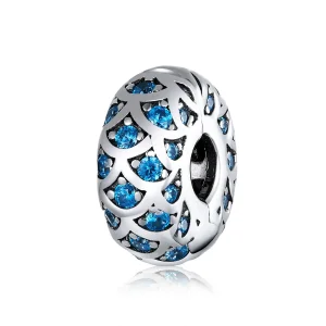 (image for) Pandora Style Silver Blue Elegance Clip - SCC1513