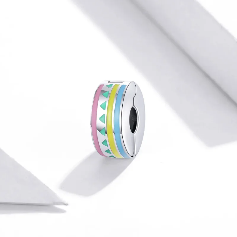 (image for) Pandora Style Silver Colorful Clip - SCC1756 - View 2