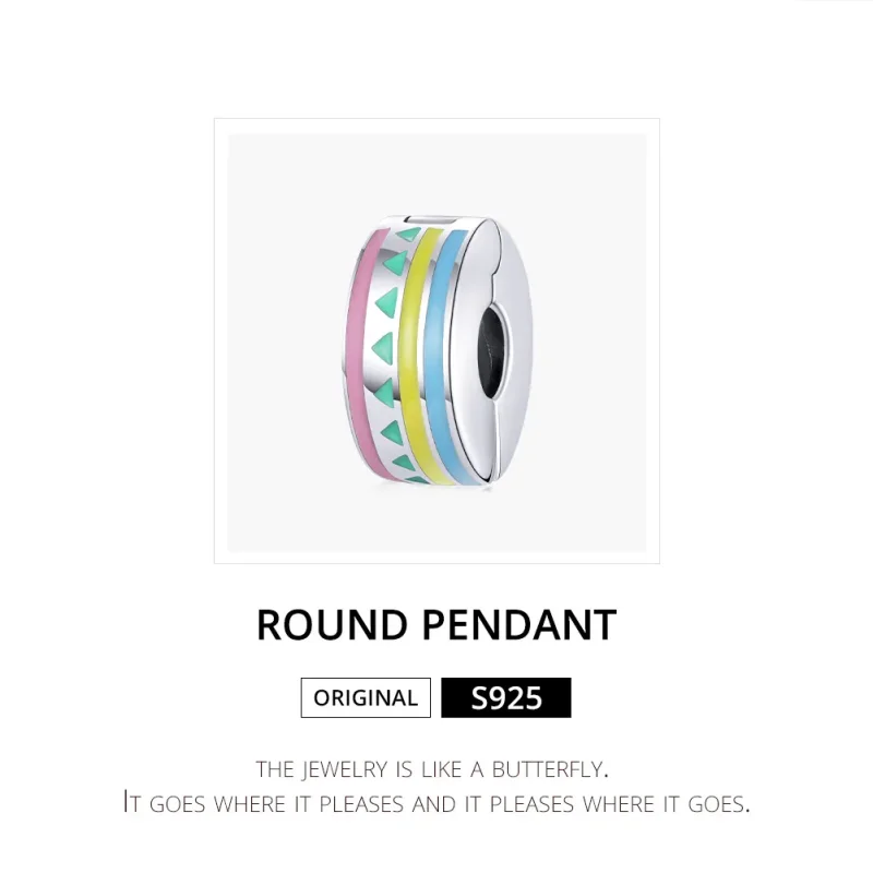(image for) Pandora Style Silver Colorful Clip - SCC1756 - View 6