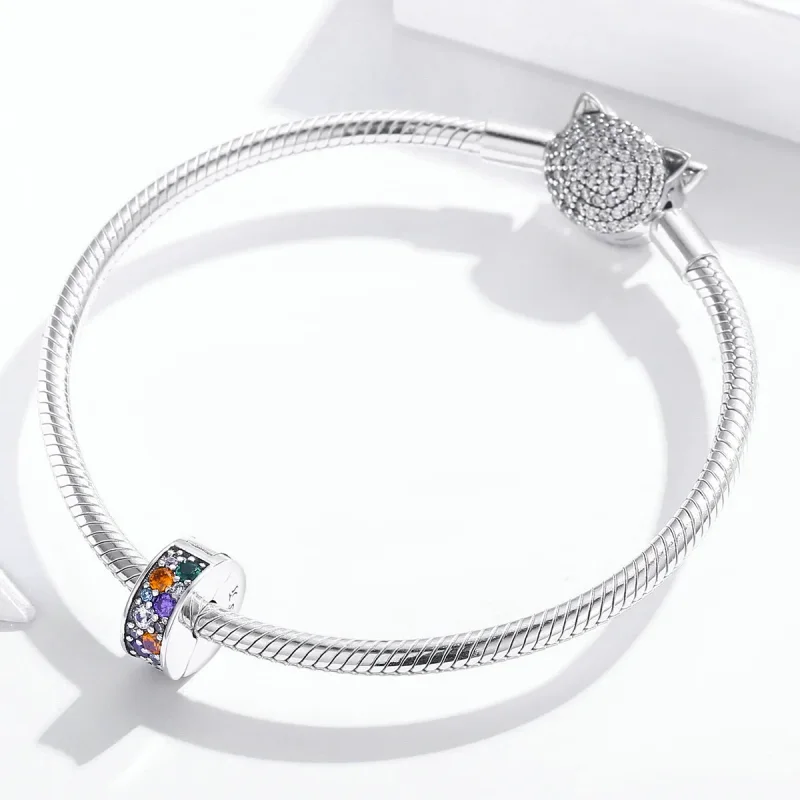 (image for) Pandora Style Silver Colorful Garden Clip - SCC1609 - View 3