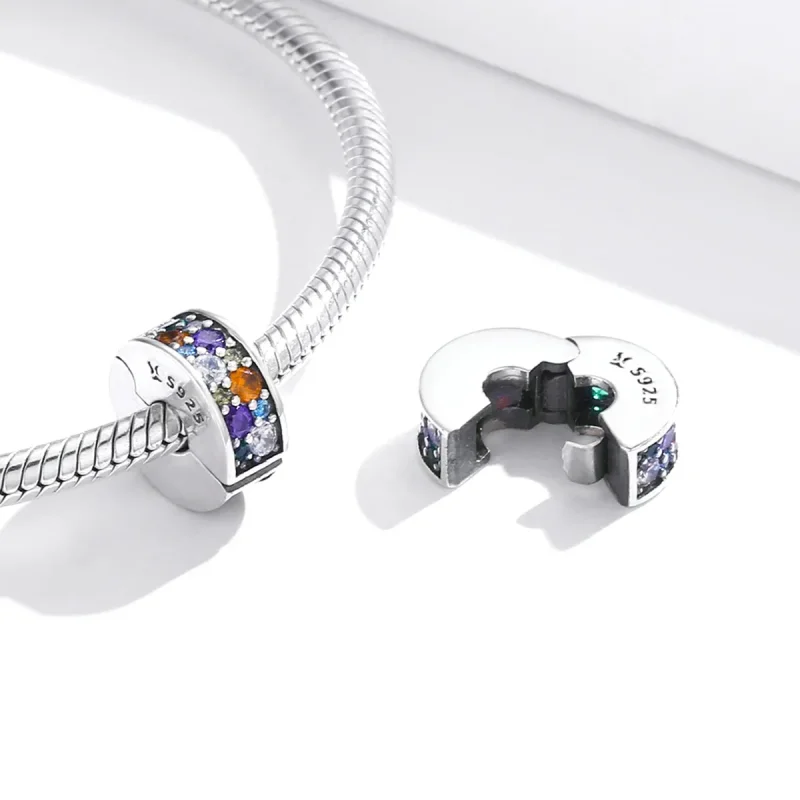 (image for) Pandora Style Silver Colorful Garden Clip - SCC1609 - View 4