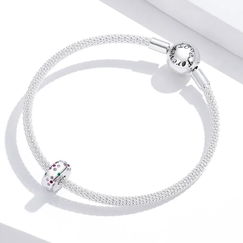 (image for) Pandora Style Silver Contracted Flowers Clip - BSC245 - View 4