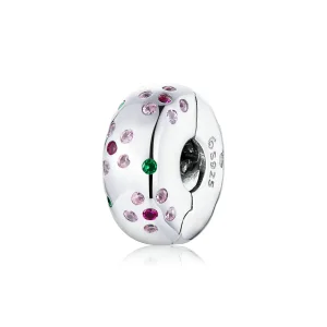 (image for) Pandora Style Silver Contracted Flowers Clip - BSC245