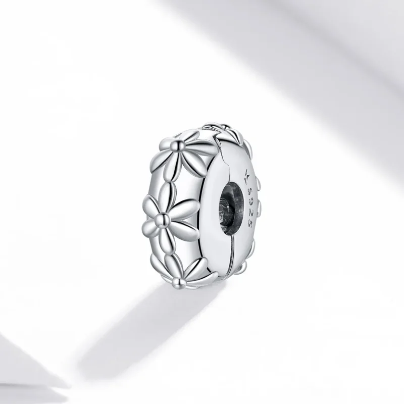 (image for) Pandora Style Silver Daisy Clip - SCC1795 - View 2