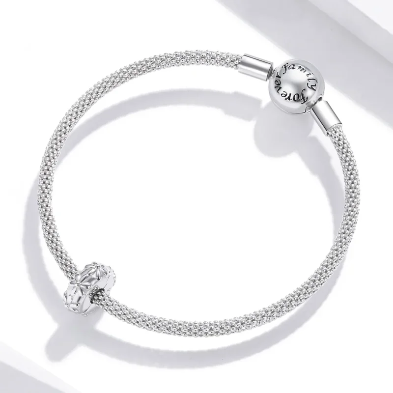 (image for) Pandora Style Silver Daisy Clip - SCC1795 - View 3