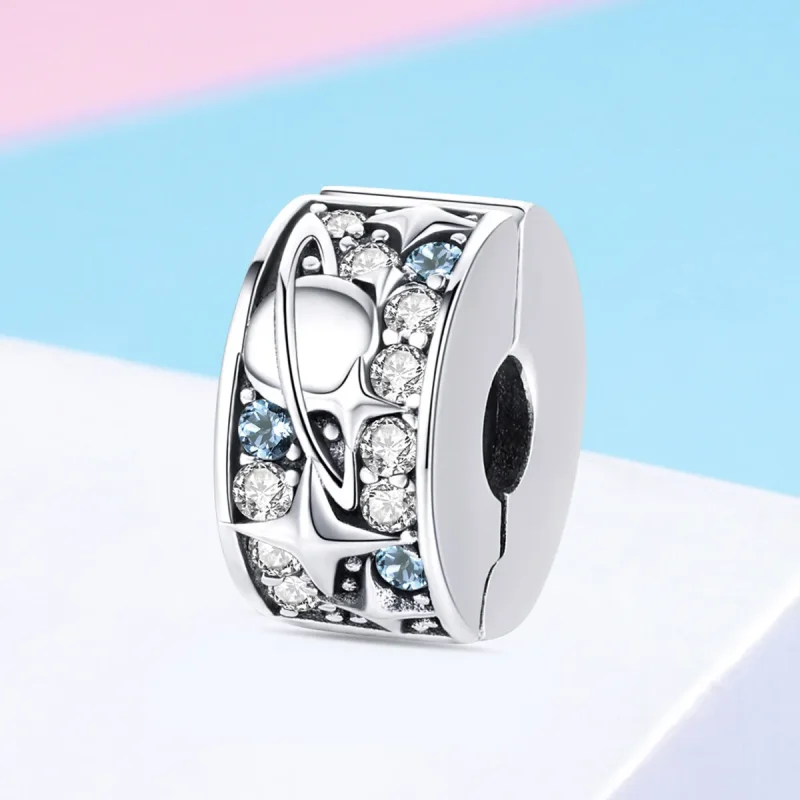 (image for) Pandora Style Silver Planet Clip - SCC985 - View 2