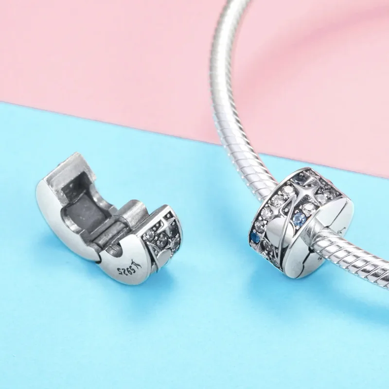 (image for) Pandora Style Silver Planet Clip - SCC985 - View 3