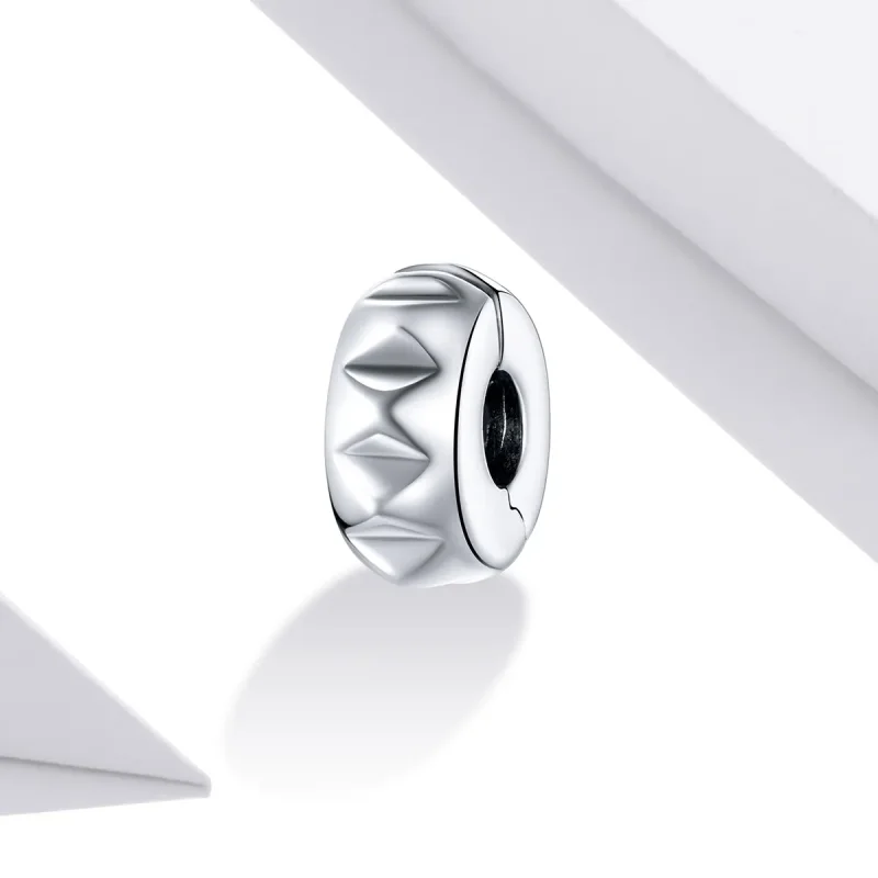 (image for) Pandora Style Silver Rivet Clip - SCC1780 - View 2