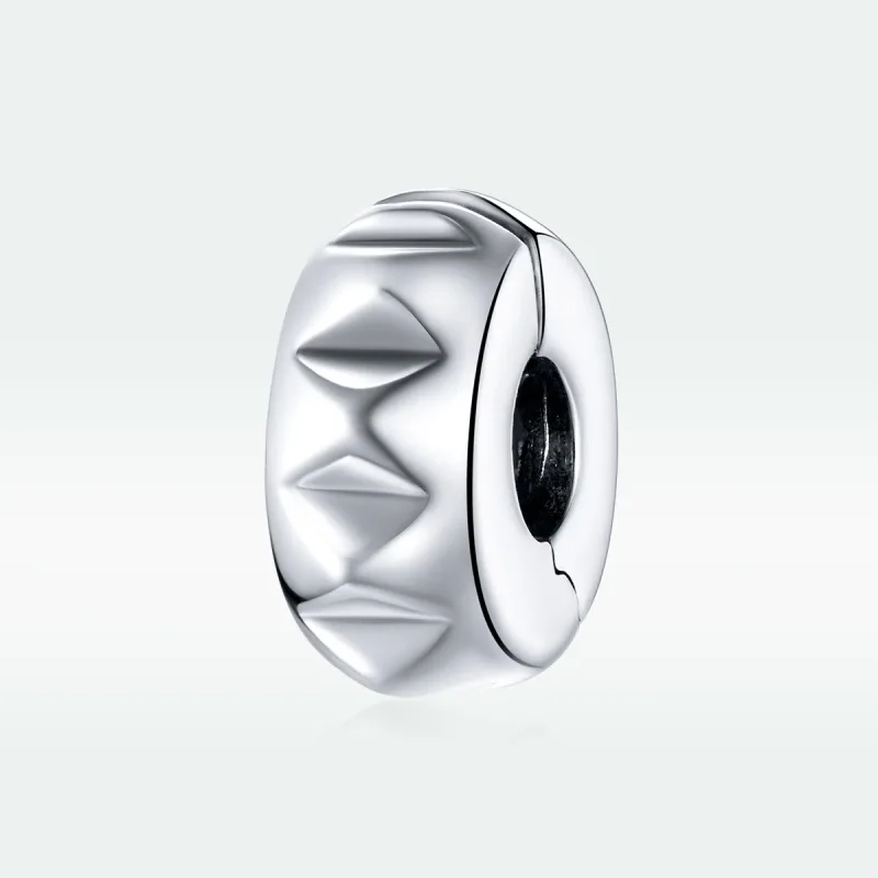 (image for) Pandora Style Silver Rivet Clip - SCC1780 - View 5