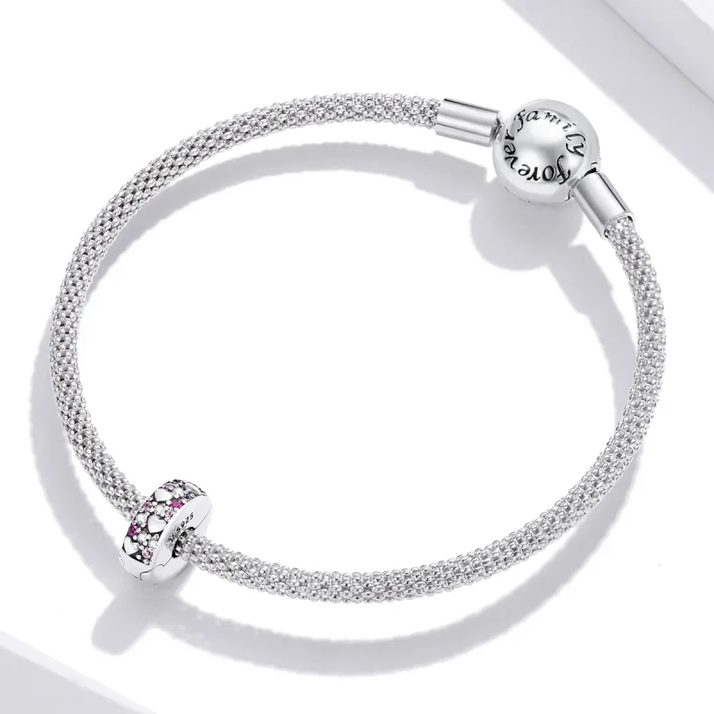 (image for) Pandora Style Silver Shining Love Clip - SCC1745 - View 3