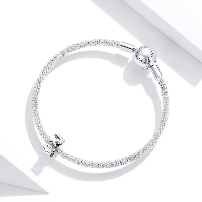 (image for) Pandora Style Silver Simple Puzzle Clip - BSC377 - View 3