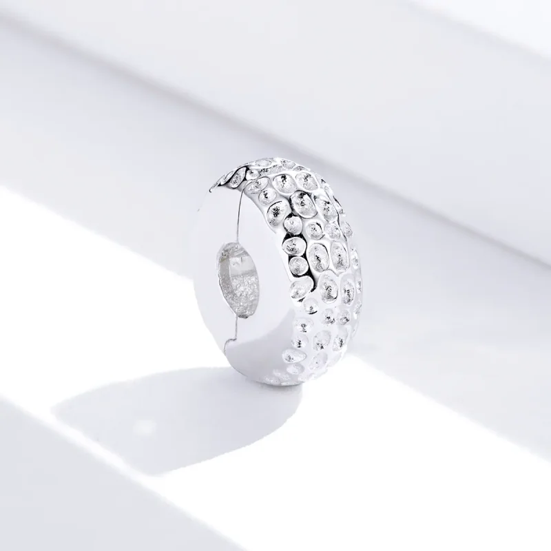(image for) Pandora Style Silver Texture Clip - SCC1490 - View 3
