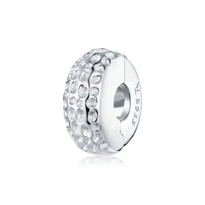 (image for) Pandora Style Silver Texture Clip - SCC1490
