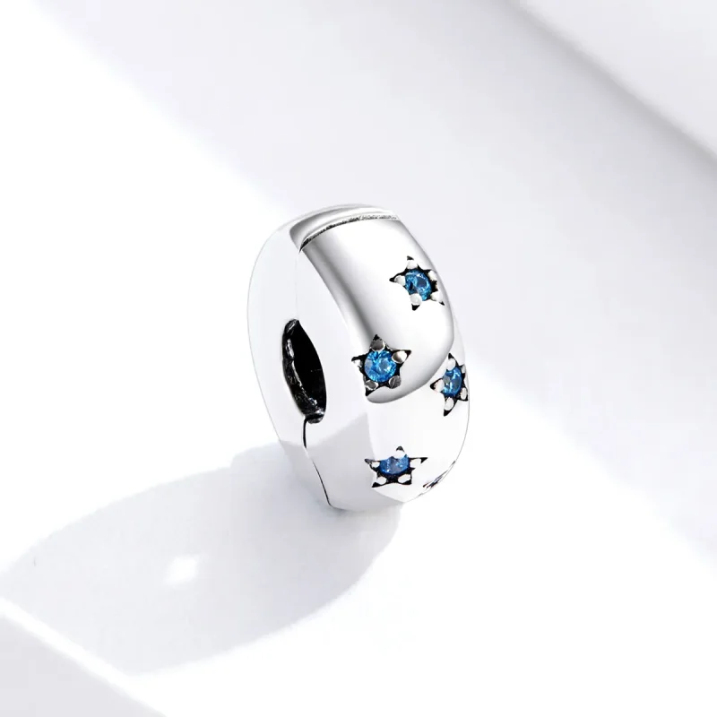 (image for) Pandora Style Silver Waves In The Sun Clip - BSC253 - View 2