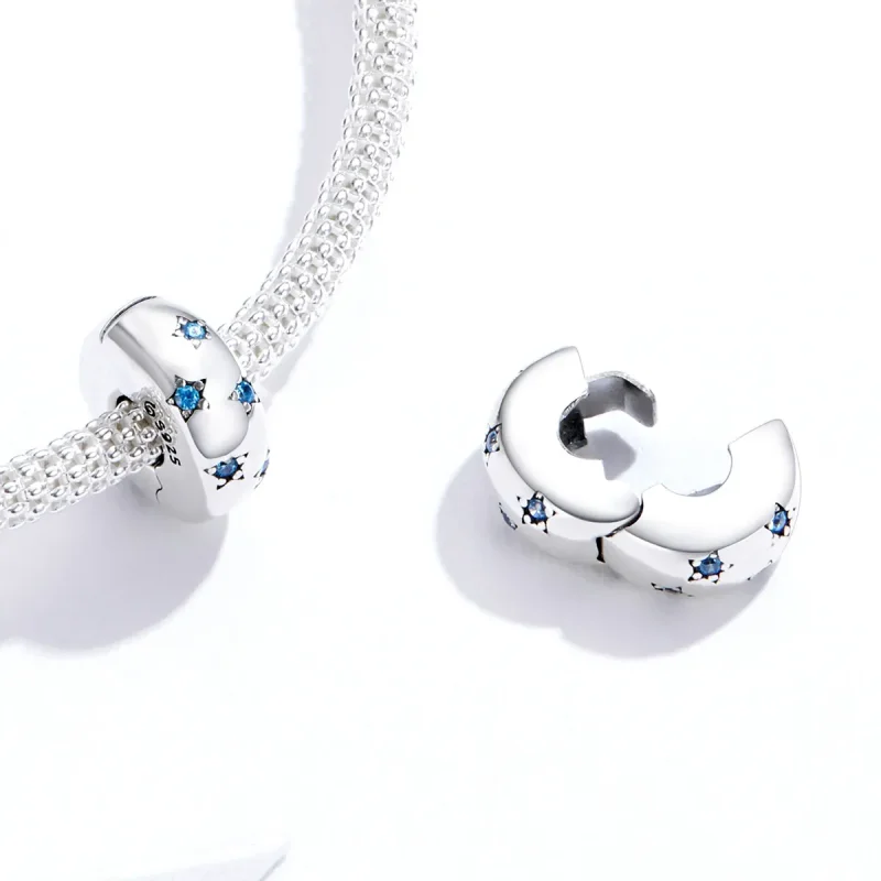(image for) Pandora Style Silver Waves In The Sun Clip - BSC253 - View 4