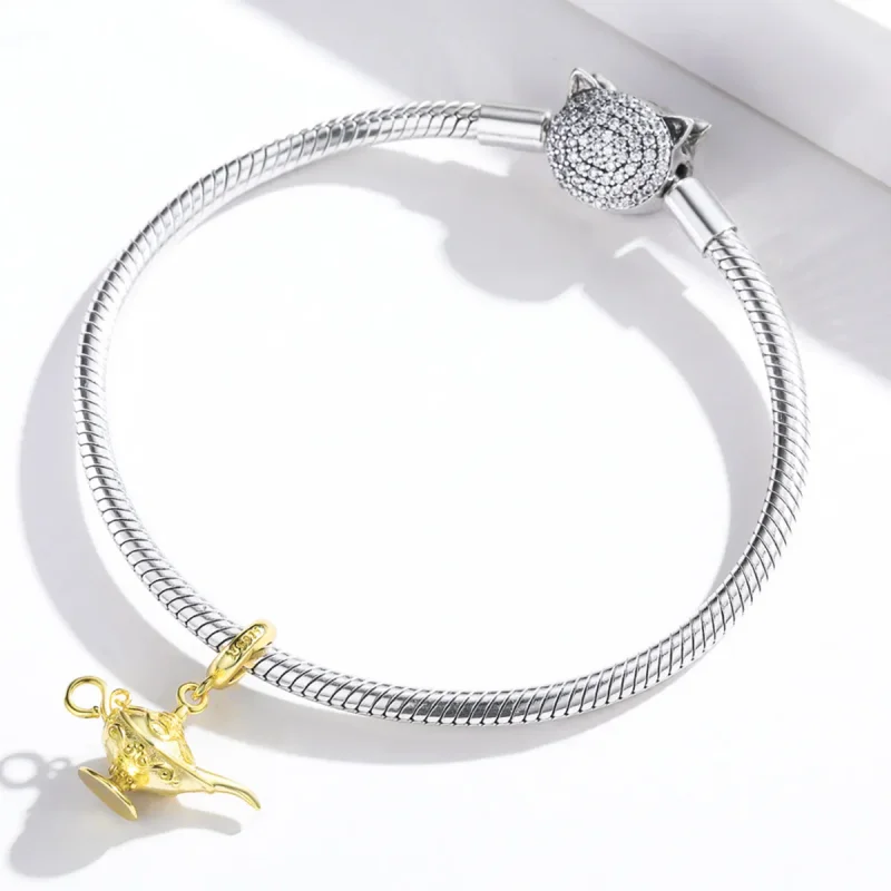 (image for) Pandora Style 18ct Gold Plated Magic Lamp Dangle - SCC1819 - View 3