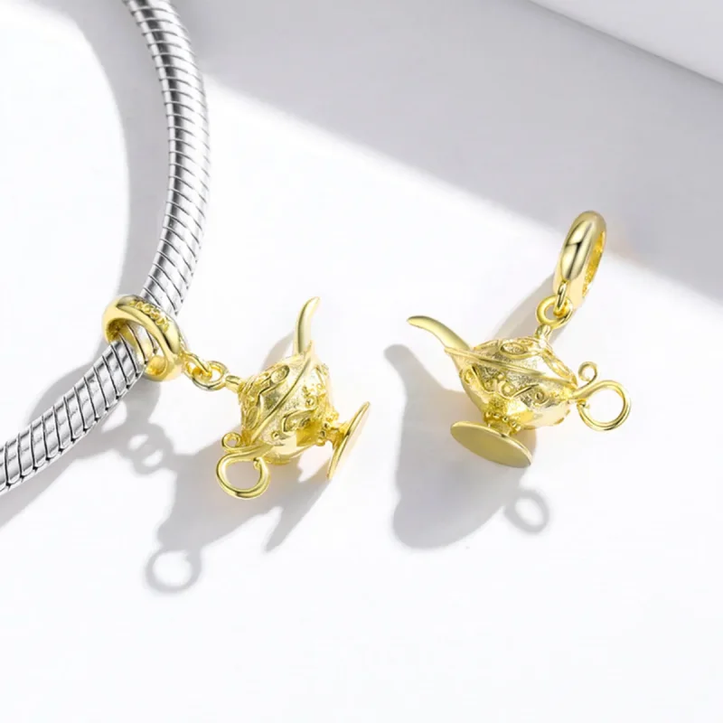 (image for) Pandora Style 18ct Gold Plated Magic Lamp Dangle - SCC1819 - View 4