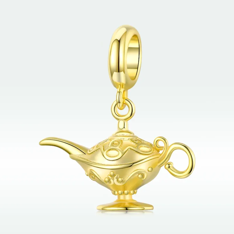 (image for) Pandora Style 18ct Gold Plated Magic Lamp Dangle - SCC1819 - View 5