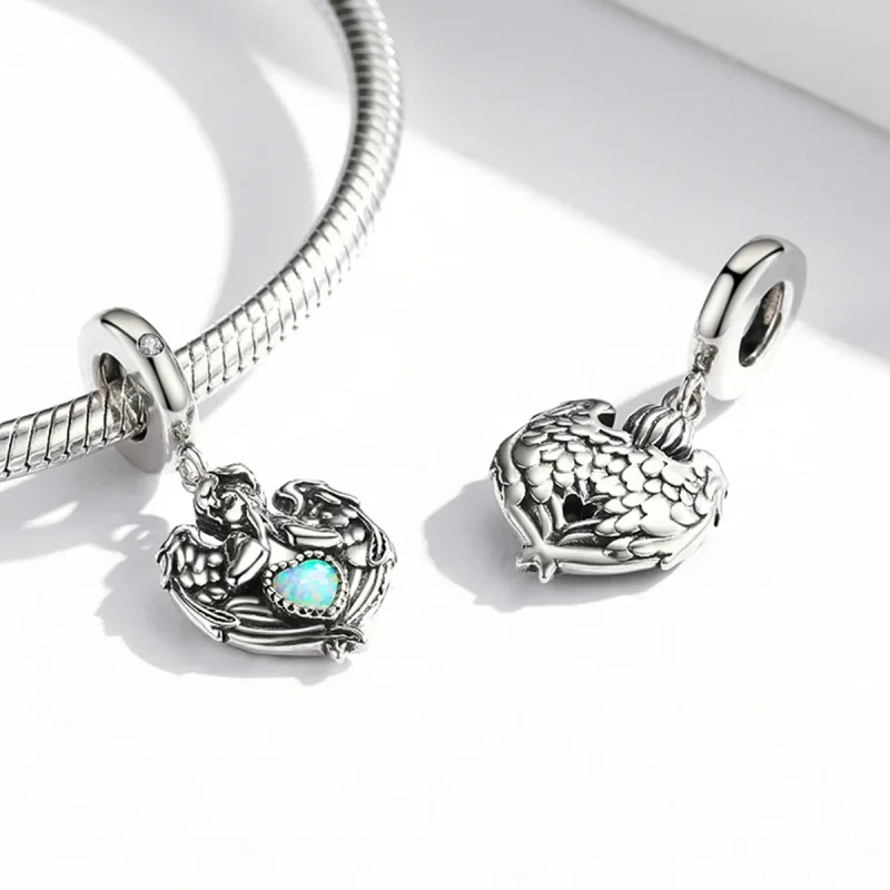 (image for) Pandora Style Angel Pray Love Dangle - BSC568 - View 4