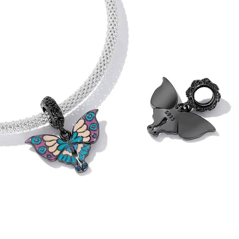 (image for) Pandora Style Artistic Butterfly Dangle - SCC2240 - View 4