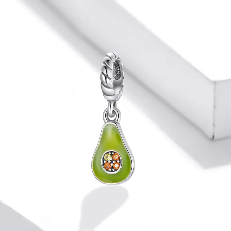(image for) Pandora Style Avocado Dangle - BSC472 - View 2