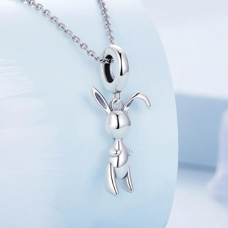 (image for) Pandora Style Balloon Bunny Dangle - BSC692 - View 2