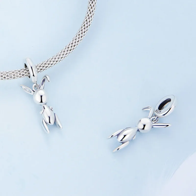 (image for) Pandora Style Balloon Bunny Dangle - BSC692 - View 4